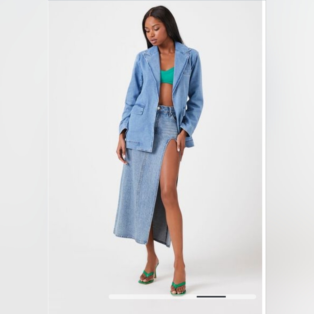 Forever 21 Denim Blazer - Picture 3 of 10